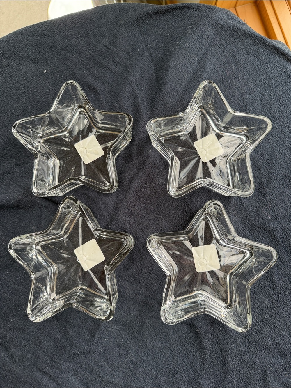 NEW Libbey Clear Star-Shaped Glass Bowls 5052  - Set of 4